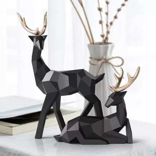 Nordic Elegance: White Resin Deer Statue for Chic Home Decor